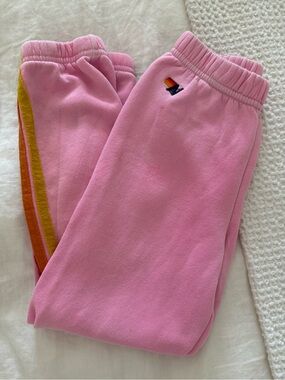 Aviator Nation Girls Pink Jogger Sweatpants size 10